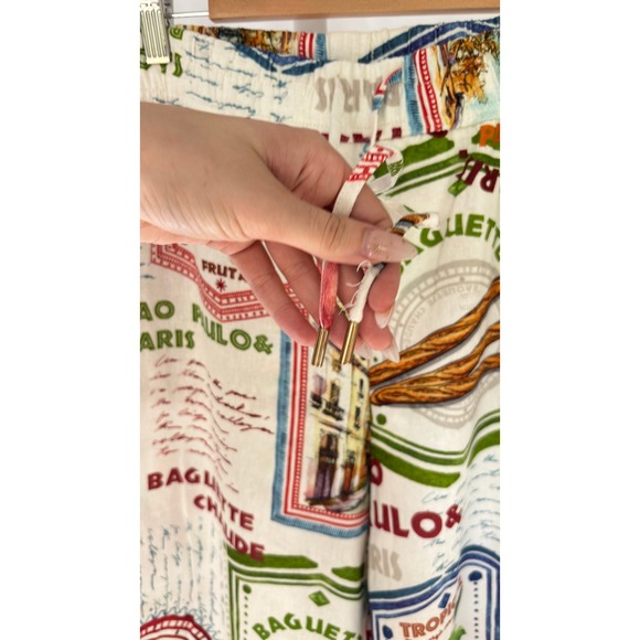 NWT Rachel‎ Zoe Paris Sao Paulo Baguette Print Wide Leg Pants Size M - Picture 6 of 10